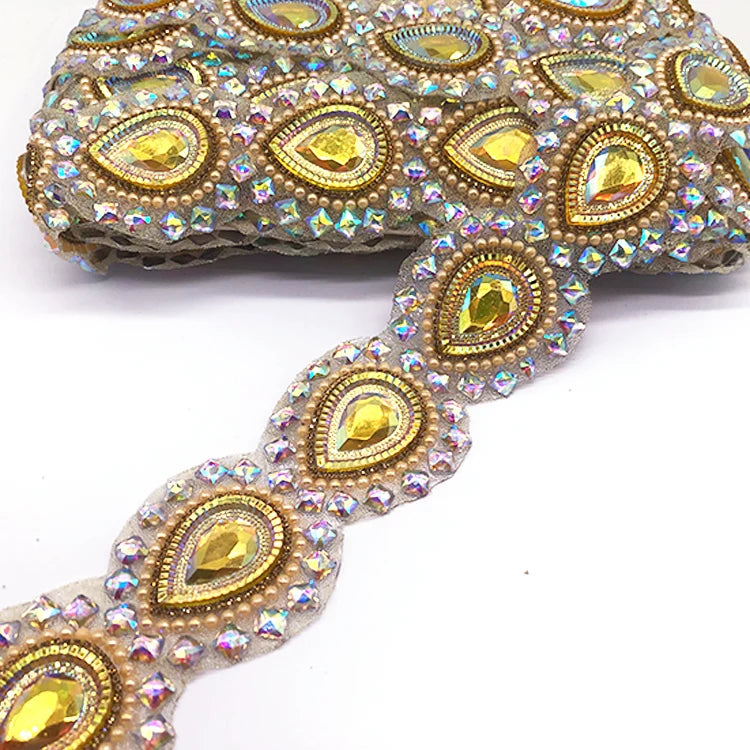 2025 New Arrival Decorative Resin Diamonds Stones Trim Epoxy Hot Fix Trim for Carnival Costumes