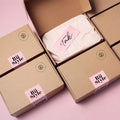 Branded Brown square Kraft Delivery Cardboard Packaging Box Luxury Custom logo Shipping Packaging Box with Sticker
