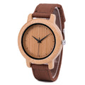 Original Bamboo Wood Watch OEM Women and Men Wooden Neutral Quartz Nylon Strap Watches for Couple Lover