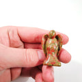 Huiying New Unakite Gemstone Crystal Angel Healing Statue crafts