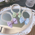 Japanese Style Solid Pattern Ribbon Pet Collars Gentle Pearl Design for Dogs Cats Cross-Border Teddy Bichon Necks Sweet Bow for