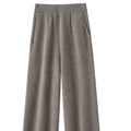2023 High Quality Custom Women Knitted 100%wool Pants Casual Loose Straight Pants