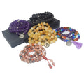 Wholesalebulk  Handmade Natural Gemstone Mala Prayer 108 Chakra Meditation Yoga Beads Necklace Bracelet Jewelry