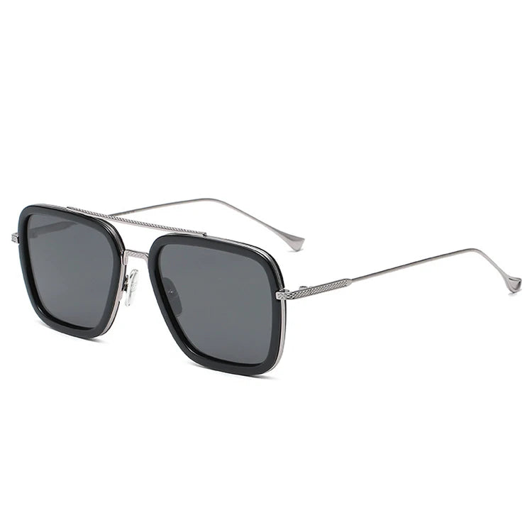 New Arrival Design Fashion Sunglasses Trendy Shape Black UV400 Protection Polarized Acetate Sunglasses Men