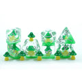 Newest Polyhedral 16mm Green Mushroom Inside Resin Dice Set for DND Board Games