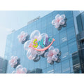 Outdoor Custom Giant Advertising Inflatable Sakura Flower Within Air Blower Big Advertising Cherry Flower Inflatables