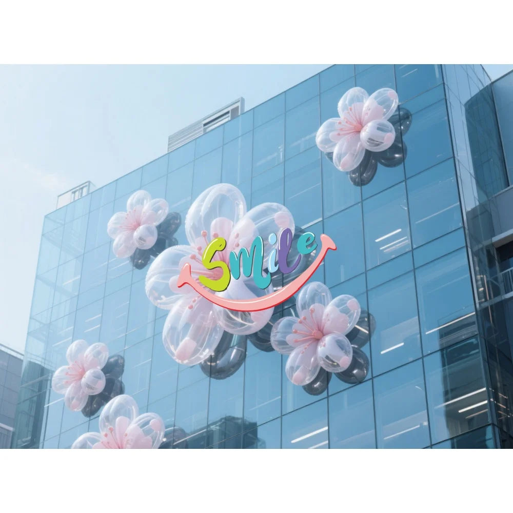 Outdoor Custom Giant Advertising Inflatable Sakura Flower Within Air Blower Big Advertising Cherry Flower Inflatables