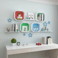Wooden Wall Mounted Round Moon Shelf Wall Hanging Mood Shelf for Home Decor