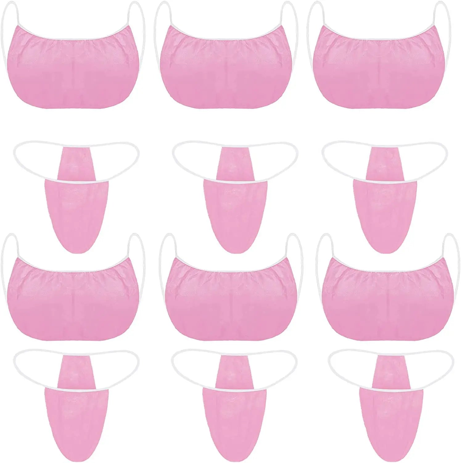 100 Pcs Travel Disposable T-string Panties and Bras Spa Underwear Women Non Woven Sauna Intimate Briefs Salon Beauty Care