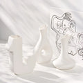 Nordic Modern White Ceramic Art Vase Home Decoration Pottery & Enamel