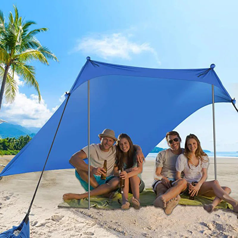 New Portable Waterproof Beach Awning Canopy Custom Outdoor Fishing Camping Pergola Sunshade Canopy Beach Tent Shade Canopy