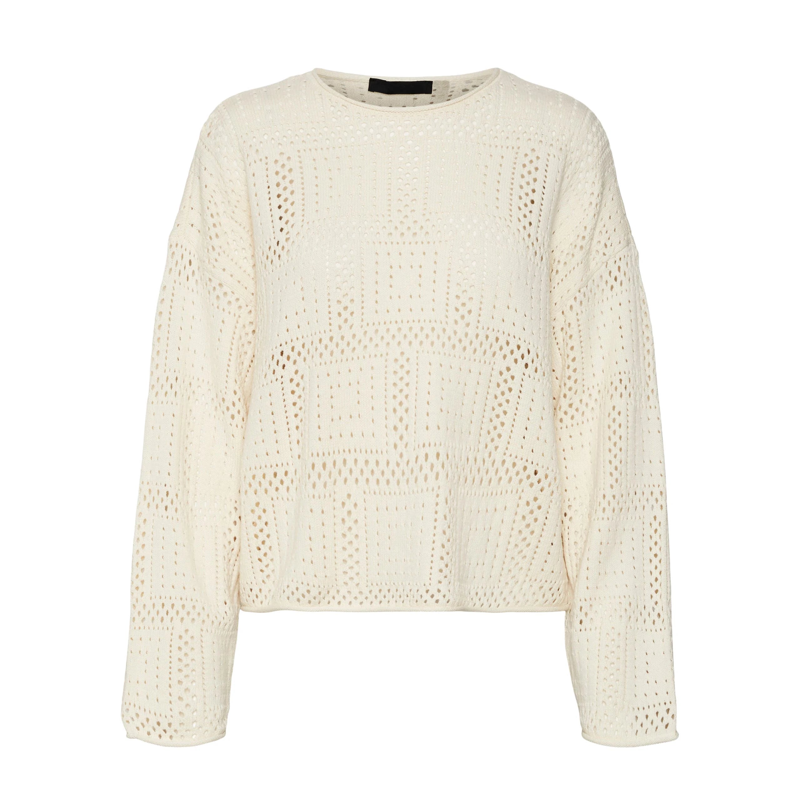 Fashion Women Crochet Solid Color Pullover Sweater Men Trend Hip Hop Design Knit Top Clothing