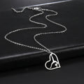 Rhythmic Gymnastics Heart Pendant Necklace Stainless Steel Choker Chain Gymnast Sports Jewelry Gift for Women Girls