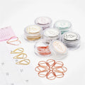 10pcs/box Gold Metal Big Size Simple Water Drop Paper Clip Color Lovely Mint Pin Bookmark Office Planner Accessories Paperclips