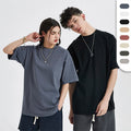 Unisex Summer Fashion T-Shirt 310 GSM Knitted Cotton With Custom Printing Logo Drop Shoulder O-Neck T-shirts