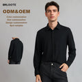 Custom Men's Casual Striped Long Sleeved Shirt High Stretch New Spring Style Single Breasted with Plain Dye ODM Supply