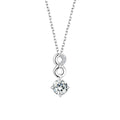 925 Sterling Silver Infinity Symbol Necklace Rhodium Plated Forever Love Infinity Design Diamond Pendant Necklace for Women