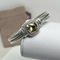 Brand Fine Jewelry Luxury Designer Praisiolite 925 Silver Turtle Cut 11mm 8A Zirconia Albion Double Cable Bracelet