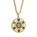 Fashion Stainless Steel  Pendant Necklace Personalized Angel Seal Solomon Amulet Men's Necklace