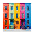 Wholesale Abstract Modern Hot Sell Sunset Architecture Colorful Acrylic Hand-painted Texture Wall Art for Hotel