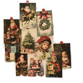 Vintage 10pcs Plastic Elegant Christmas Postcards Holiday Message Festive Season Gift Cards Your Decorations Supplies Onemax