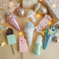 Christmas Foam Ornament Ice Cream Pendant for Home Garden and Christmas Tree Decoration