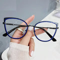 Luxury Trendy 2023 Retro Classic Metal Frame Cat Eye Women Optical Frames Wholesale Anti Blue Light Glasses