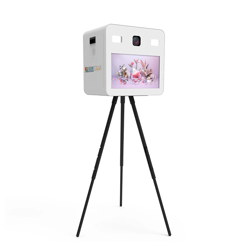 21.5 Inch Touch Screen Instant Photo Printer Booth for Wedding & Parties Compatible with Camera for Shopping Mall Use