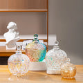Clear Glass Candy Jar with Crystal Lid for Kitchen Food Storage During Christmas and Weddings-for Candies Jars