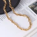Personalized Wire Wrap Snake Unique Necklace Gold Plated Necklaces Luxurious Bracelet Set Collier Acier Inoxydable Bijoux