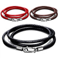 1-3mm Thick Mens Necklace Choker Black Brown Red Cord Wax Rope Lace Chain With Stainless Steel Lobster Clasp