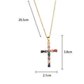 New Fashion Gold Plated Stainless Steel Religious Gold Cross Necklace Diamond Pendant Necklace