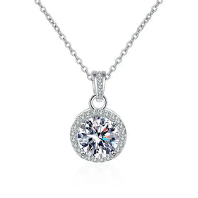 Wholesale High Quality Hot Sale Personalised Round Crystal Eternal Hope Necklace Stainless Steel Jewelry for Women