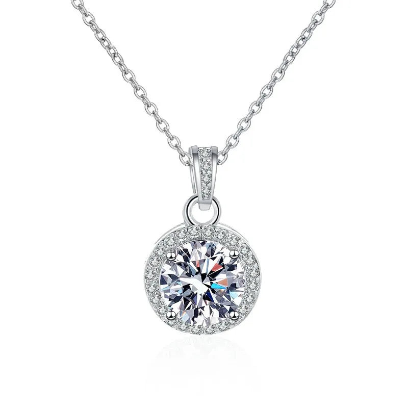 Wholesale High Quality Hot Sale Personalised Round Crystal Eternal Hope Necklace Stainless Steel Jewelry for Women