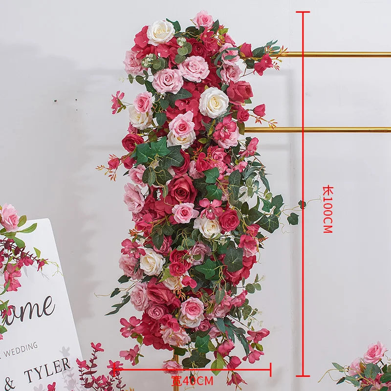 Custom Flower Row Wedding Decor Backdrop Props Artificial Floral Foam Flower Wedding Artificial Flower