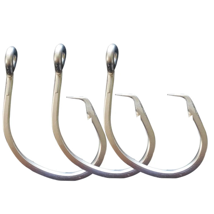 New 8/0-20/0 Stainless Steel High Carbon Steel Circle Hooks Lure Fishing Saltwater Bass Chemically Sharpened Super Strong