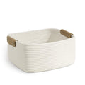 Factory Direct Large Cotton Rope Woven Storage Basket with Handle Eco-Friendly Foldable Basket for Clothes & Organizing