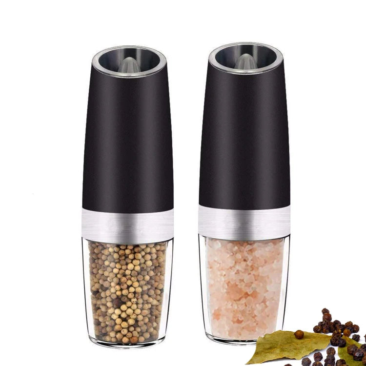 Electric Salt and Pepper Grinder Set (1 Brush) Automatic Battery Powered Salt Mill