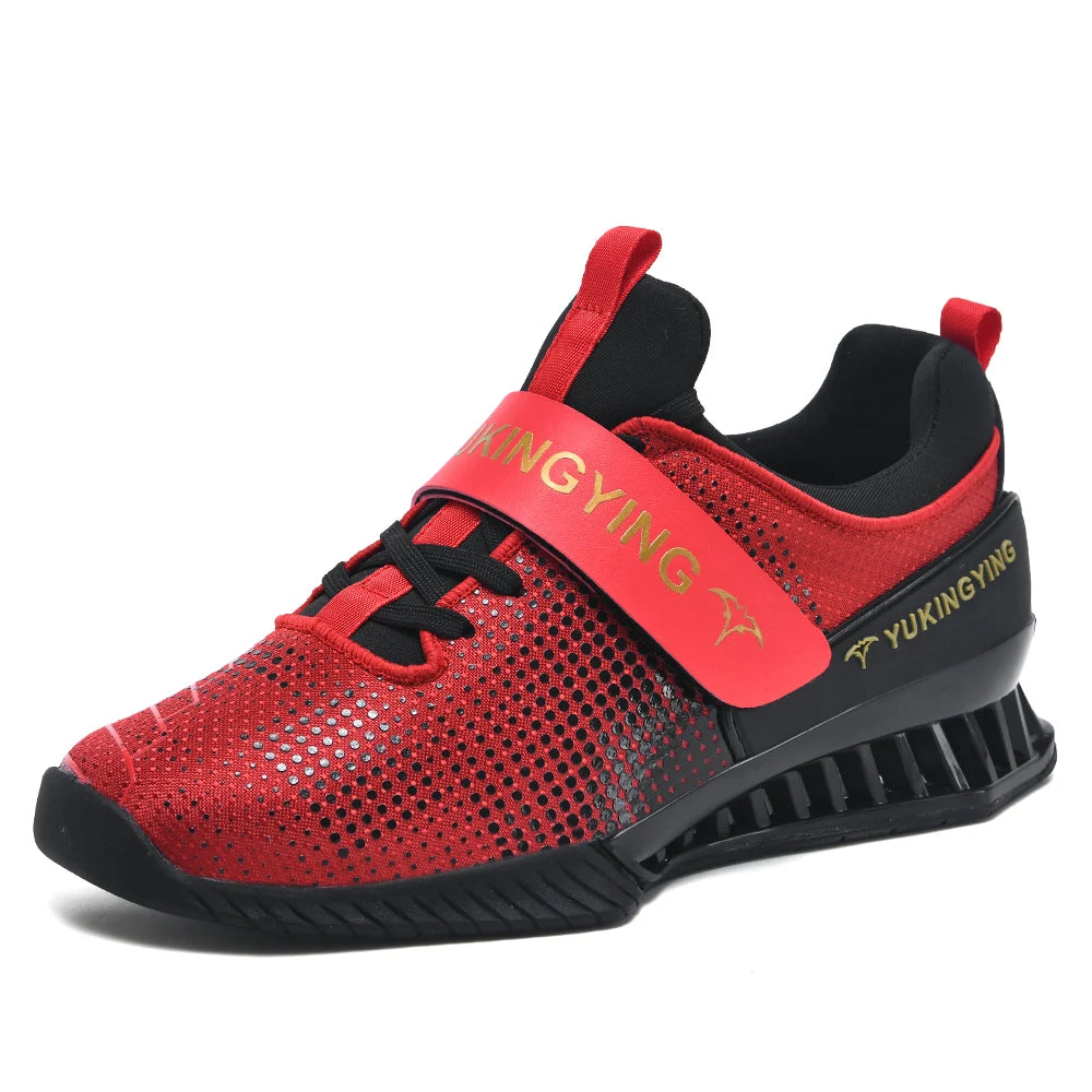 2024 Custom Logo OEM Blank Professional PU Mesh Wrestling Shoes Boot Design Bodybuilding Training Gym Shoes for Men
