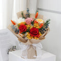 Lovebay New Design Wholesale Customized Dried Real Flower Bouquet Gift Box Forever Eternal Flower Natural Preserved Rose Bouquet