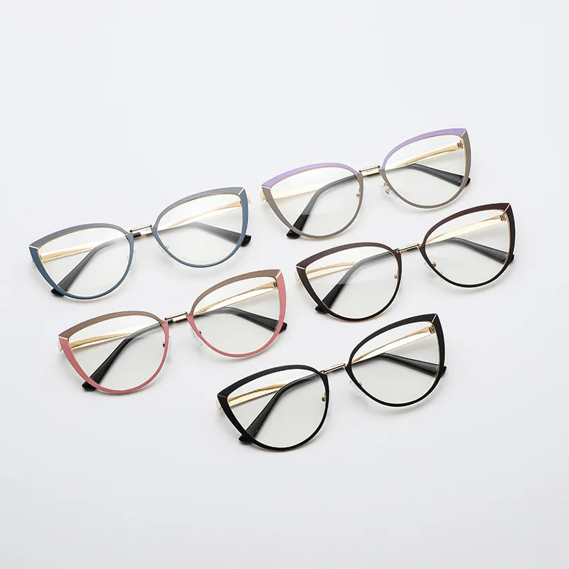 9025 Fashion Eyewear Blue Light Blocking Glasses Frames Classic Custom Cat Eye Computer Eyeglasses Frames