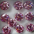Wuzhou Wholesale Price pink Moissanite Diamond 5-12mm Round Brilliant Cut Lab Grown Loose Moissanite Gems MegaBDM