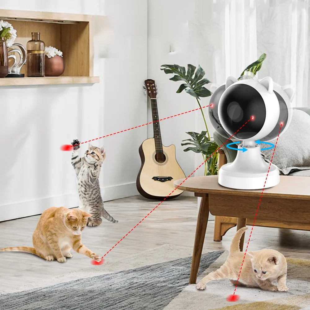Intelligent Laser Cat Toy USB Infrared Automatic Rotating Electric Cat Toy Pet Toy Supplies Rechargeable Two Mode