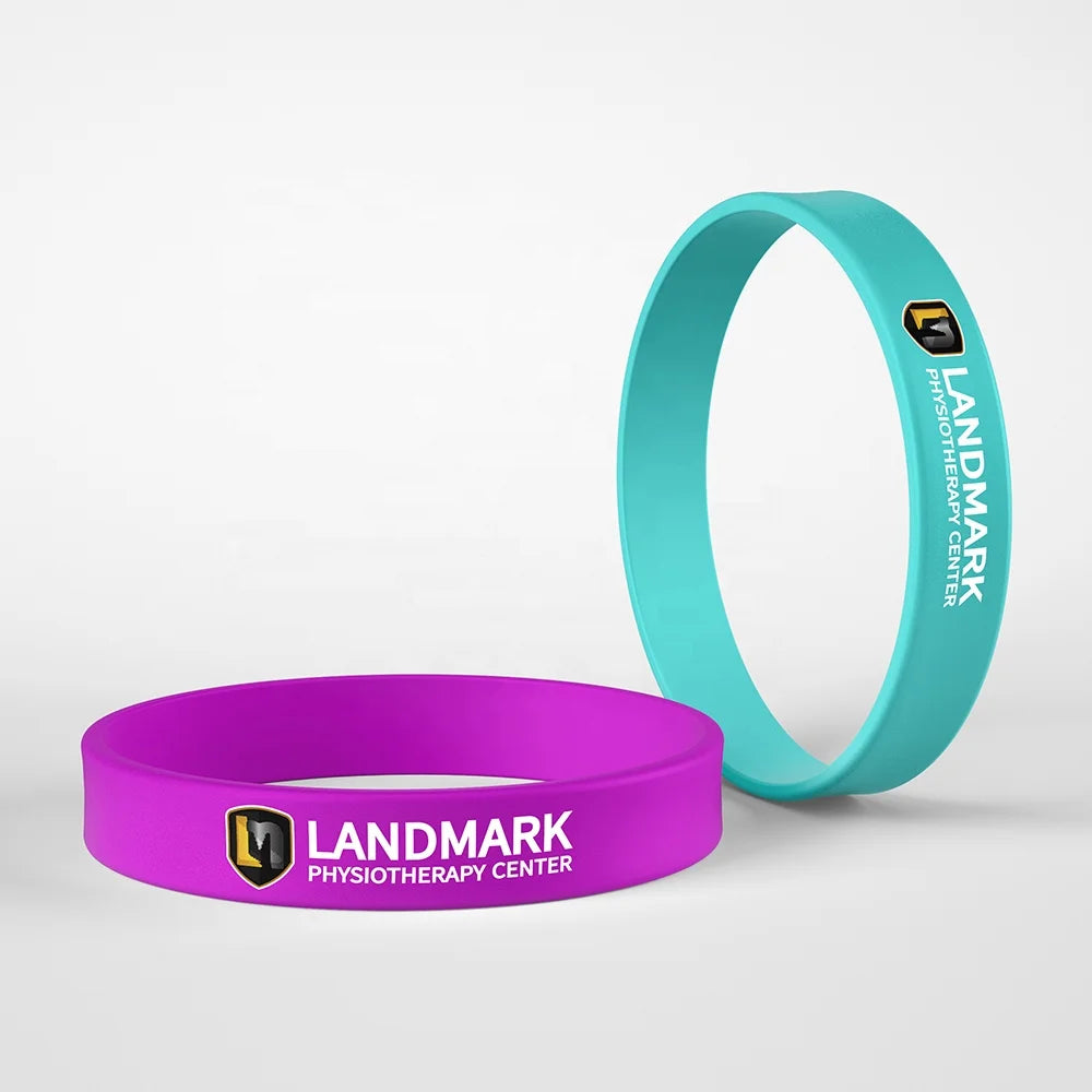Thin Swirl Color Ion Custom Ink Injected Wristbands Led Wristband Silicon Cross Wristlet Keychain Silicone Beaded Bracelet