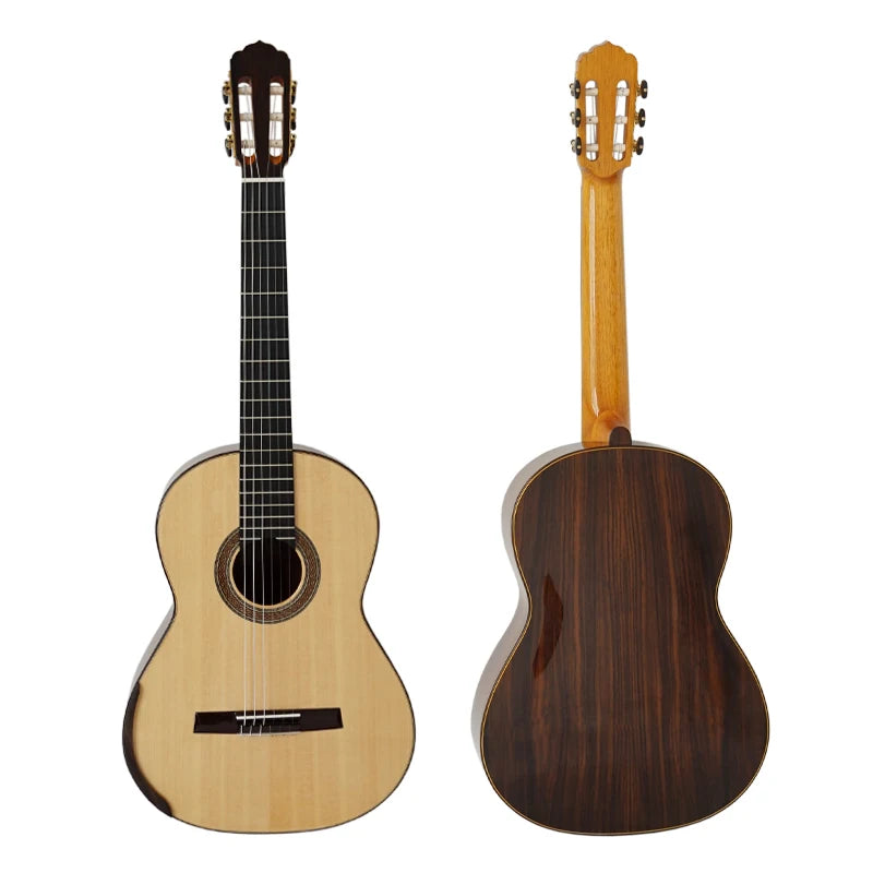 Chinese Aiersi Brand Handmade Top Quality Concert Grade Smallman Style Classical Guitar Instruments with Spruce/cedar Top