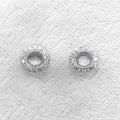 Sterling Silver 3.5mm/4mm/4.5mm Semi Mount Stud Earring Empty Support Blank Setting S925 Base Without Center Stone for DIY Inlay