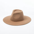 Wholesale Leisure Handmade Vintage Custom Wool Felt Top Hat for Women's Men's Wide Brim Hat Fedora Hat