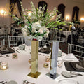 Wedding Flower Stand Column Stainless Steel Decorative Flower Stand for Wedding Center Hotel Table Wedding Road Guide