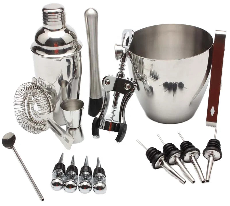 Elegant Boston and Cocktail Shaker Set Stainless Steel and Copper Bar Tool with Stylish Metal Design for Home or Gift Use