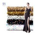2025 Luxury Stretch 5mm Shiny Sequin Velvet Fabric Multi-Color African Embroidery Lace Knitted Wedding Accessories Toys